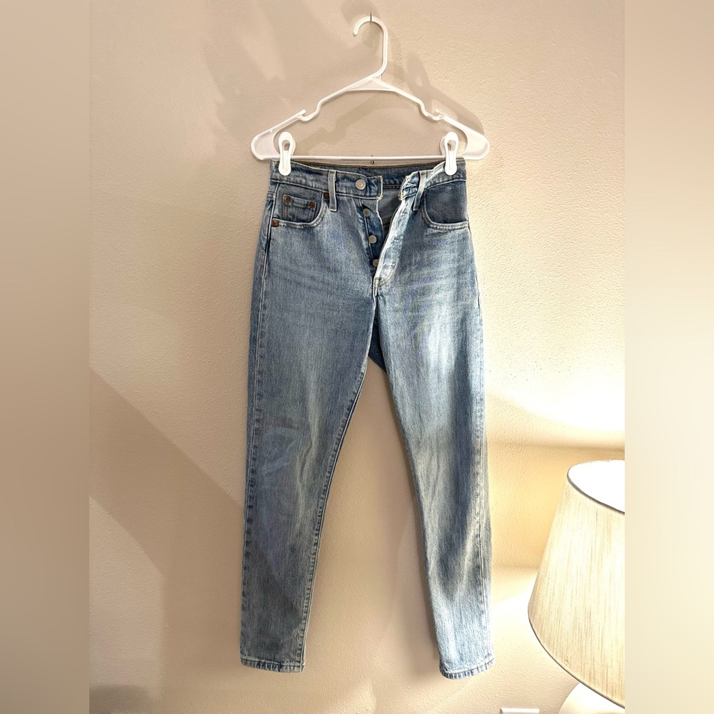 Levi’s 501 Skinny, Medium/Light Wash, high-rise jeans